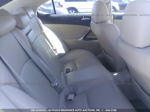 JTHBE262265002471 - 2006 LEXUS IS 350 WHITE photo 8