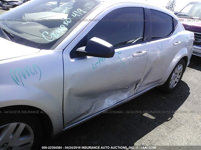 1B3BD4FBXBN509906 - 2011 DODGE AVENGER EXPRESS 银色 照片 6