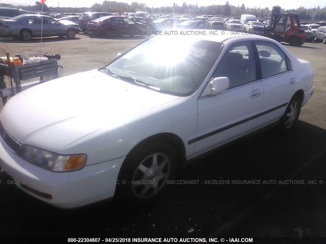 1HGCE6640VA017220 - 1997 HONDA ACCORD LX WHITE photo 2