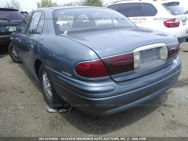 1G4HP54K924187494 - 2002 BUICK LESABRE CUSTOM BLUE photo 3