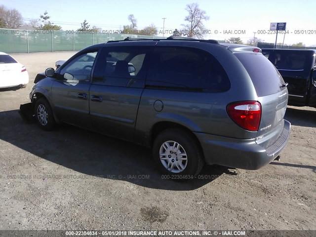 1D4GP24R35B215806 - 2005 DODGE GRAND CARAVAN SE BLUE photo 3