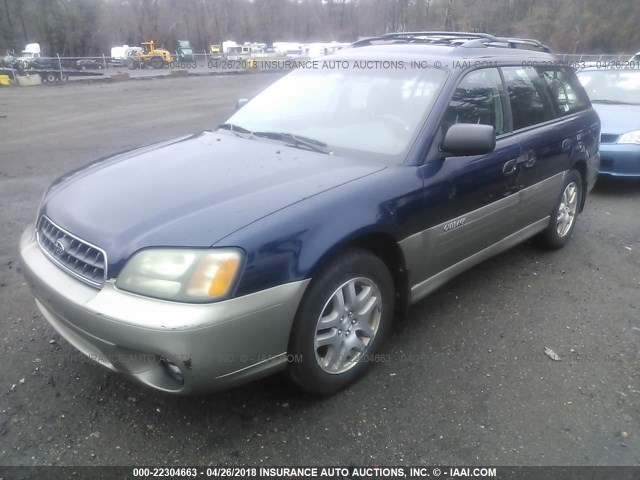 4S3BH675347635202 - 2004 SUBARU LEGACY OUTBACK AWP 蓝色 照片 2