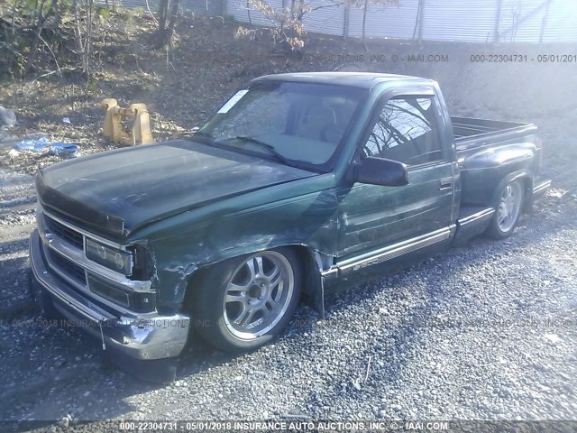 1GCEC14W2TZ127124 - 1996 CHEVROLET GMT-400 C1500 GREEN photo 2