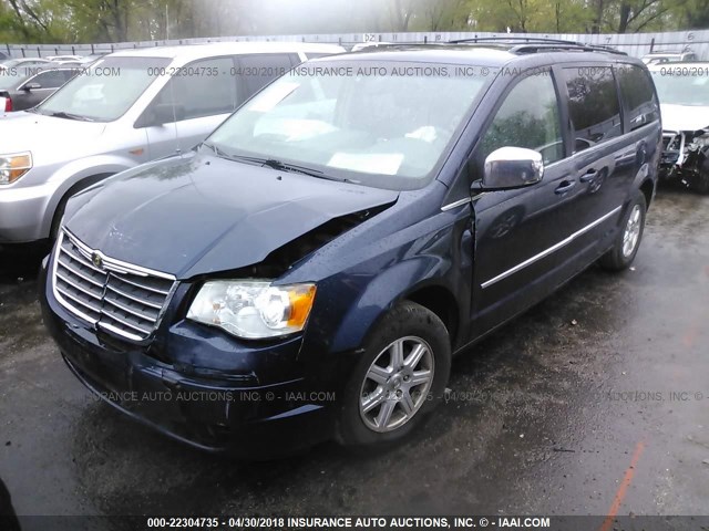 2A8HR54169R540053 - 2009 CHRYSLER TOWN & COUNTRY TOURING Navy photo 2