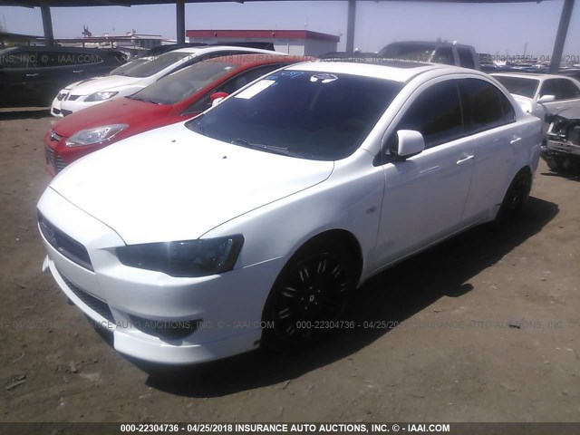 JA3AU86U78U022310 - 2008 MITSUBISHI LANCER GTS WHITE photo 2