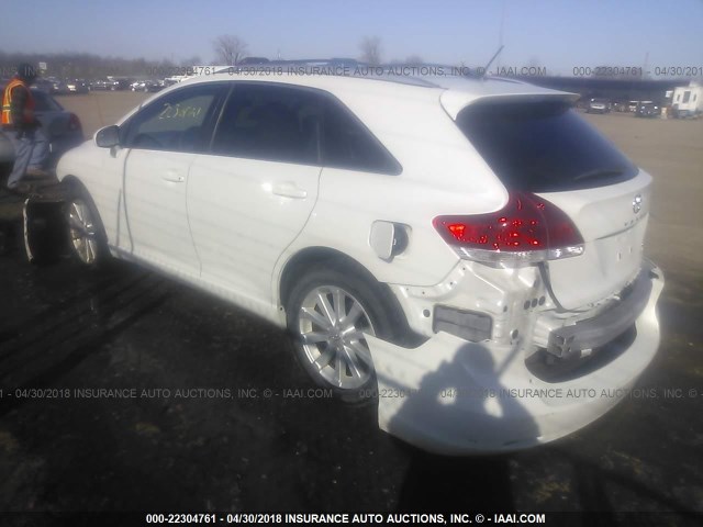 4T3BA3BB2CU033006 - 2012 TOYOTA VENZA LE/XLE WHITE photo 3