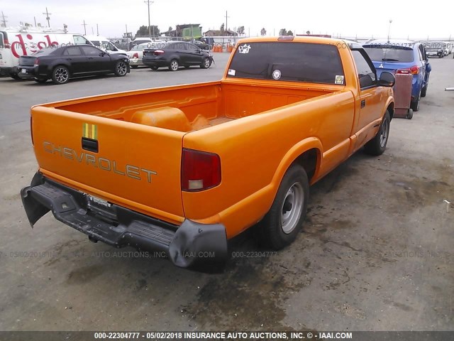 1GCCS14X9T8147329 - 1996 CHEVROLET S TRUCK S10 ORANGE photo 4