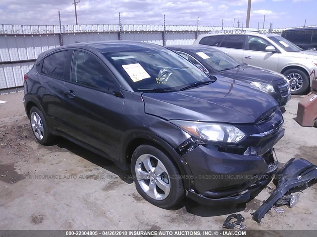 3CZRU5H53GM725635 - 2016 HONDA HR-V EX GRAY photo 1