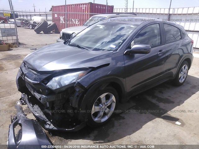 3CZRU5H53GM725635 - 2016 HONDA HR-V EX GRAY photo 2