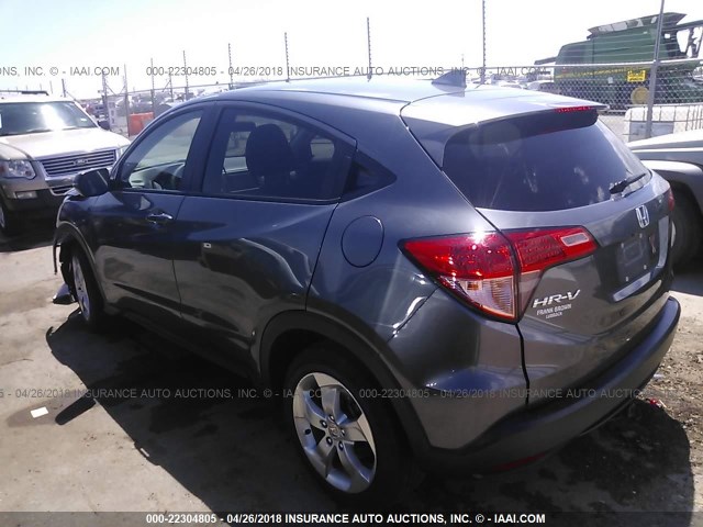 3CZRU5H53GM725635 - 2016 HONDA HR-V EX GRAY photo 3