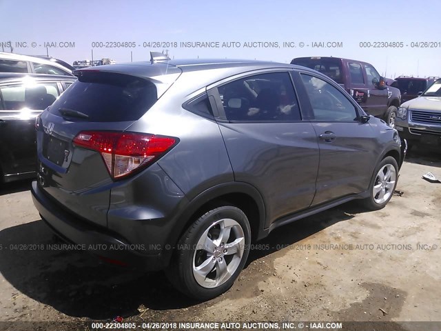 3CZRU5H53GM725635 - 2016 HONDA HR-V EX GRAY photo 4