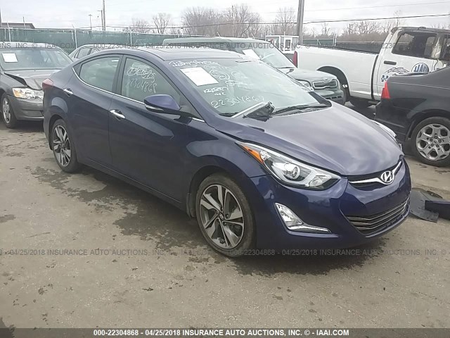 5NPDH4AE2EH517659 - 2014 HYUNDAI ELANTRA SE/SPORT/LIMITED BLUE photo 1