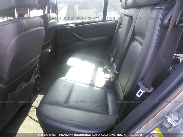 5UXFE83517LZ46245 - 2007 BMW X5 4.8I GRAY photo 8