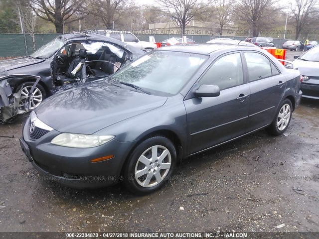 1YVFP80CX55M48538 - 2005 MAZDA 6 I GRAY photo 2