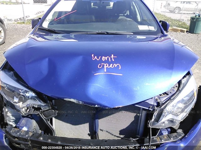 2T1BURHE9EC103321 - 2014 TOYOTA COROLLA L/LE/LE PLS/PRM/S/S PLS BLUE photo 10