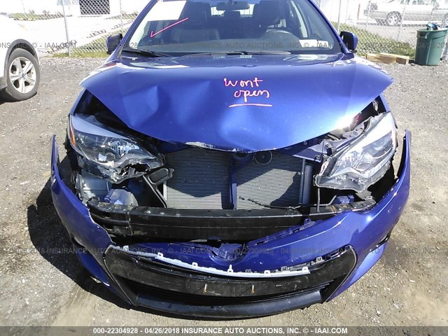 2T1BURHE9EC103321 - 2014 TOYOTA COROLLA L/LE/LE PLS/PRM/S/S PLS BLUE photo 6