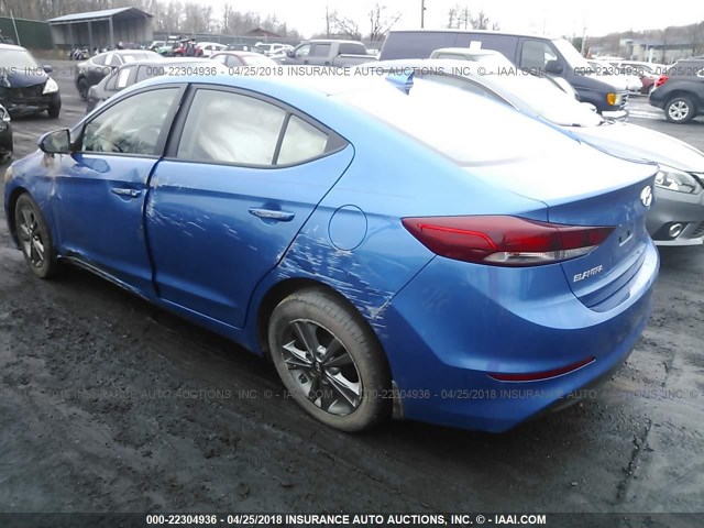 5NPD84LF8HH170039 - 2017 HYUNDAI ELANTRA SE/VALUE/LIMITED BLUE photo 3