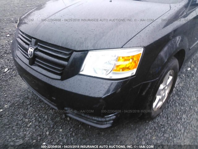 2D8HN44E69R602777 - 2009 DODGE GRAND CARAVAN SE BLACK photo 6