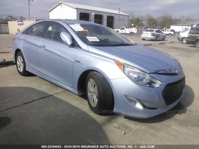 KMHEC4A40DA088291 - 2013 HYUNDAI SONATA HYBRID BLUE photo 1