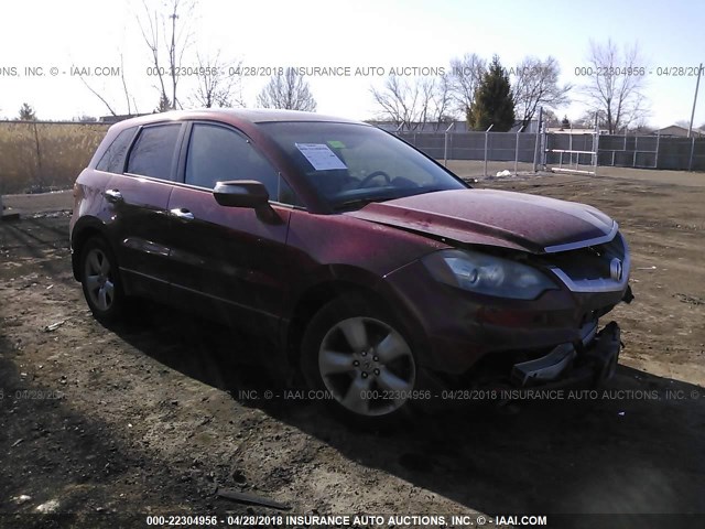 5J8TB18567A010499 - 2007 ACURA RDX TECHNOLOGY RED photo 1