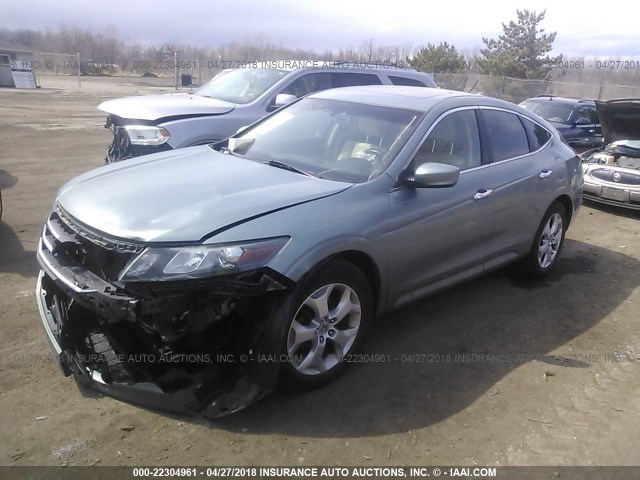 5J6TF2H50AL003434 - 2010 HONDA ACCORD CROSSTOUR EXL GREEN photo 2