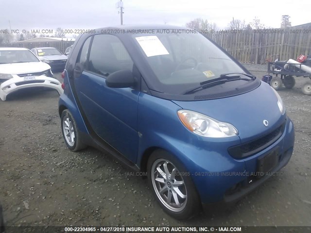 WMEEJ31X99K242899 - 2009 SMART FORTWO PURE/PASSION BLUE photo 1