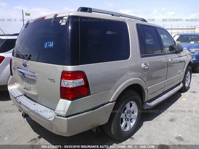 1FMFU15598LA02604 - 2008 FORD EXPEDITION XLT TAN photo 4