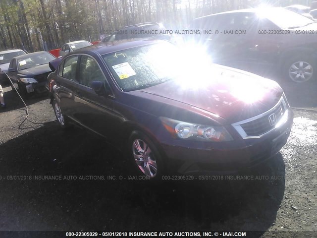 1HGCP26418A005097 - 2008 HONDA ACCORD LXP BURGUNDY photo 1