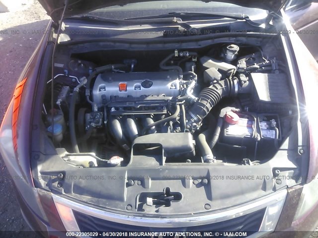 1HGCP26418A005097 - 2008 HONDA ACCORD LXP BURGUNDY photo 10