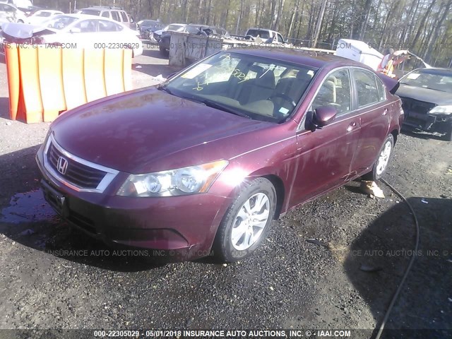 1HGCP26418A005097 - 2008 HONDA ACCORD LXP BURGUNDY photo 2