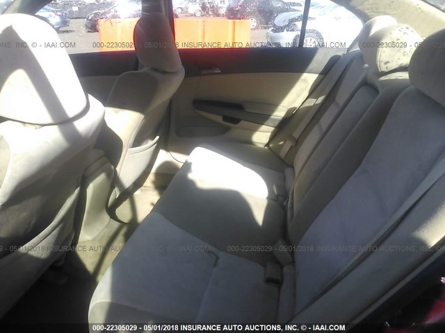 1HGCP26418A005097 - 2008 HONDA ACCORD LXP BURGUNDY photo 8