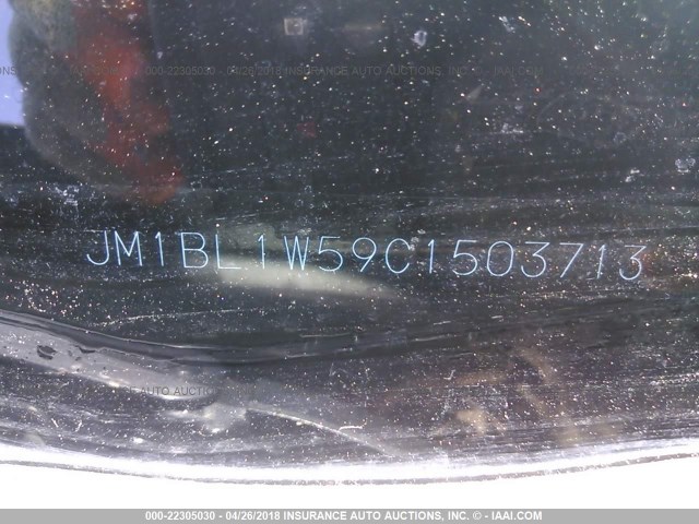 JM1BL1W59C1503713 - 2012 MAZDA 3 S GRAY photo 9