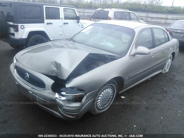 1G4HP54K714203173 - 2001 BUICK LESABRE CUSTOM GRAY photo 2