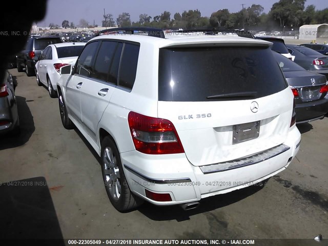 WDCGG5GB0CF887190 - 2012 MERCEDES-BENZ GLK 350 WHITE photo 3