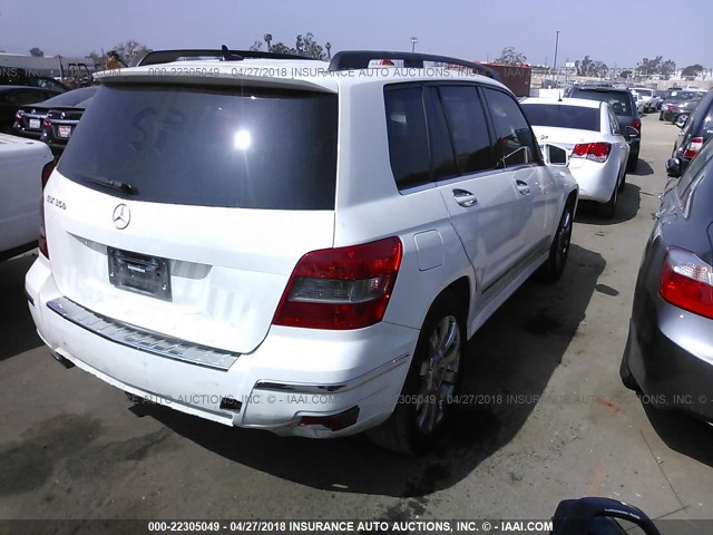 WDCGG5GB0CF887190 - 2012 MERCEDES-BENZ GLK 350 WHITE photo 4