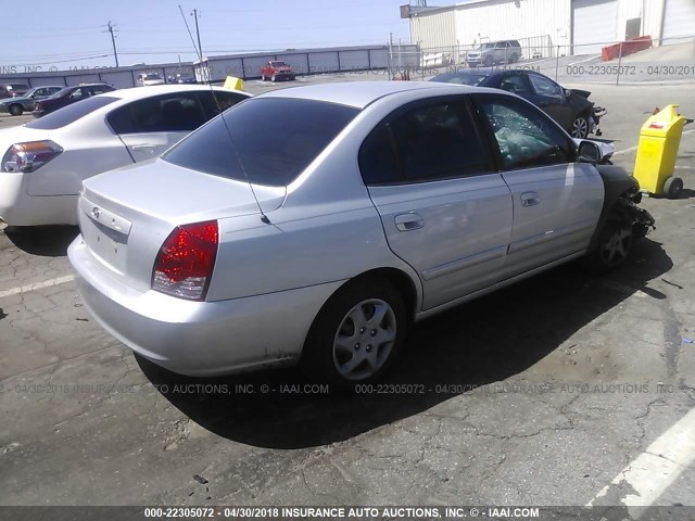 KMHDN46D96U309399 - 2006 HYUNDAI ELANTRA GLS/GT/LIMITED SILVER photo 4