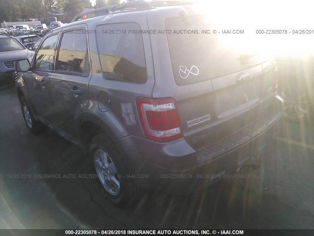 1FMCU93G19KA64107 - 2009 FORD ESCAPE XLT GRAY photo 3