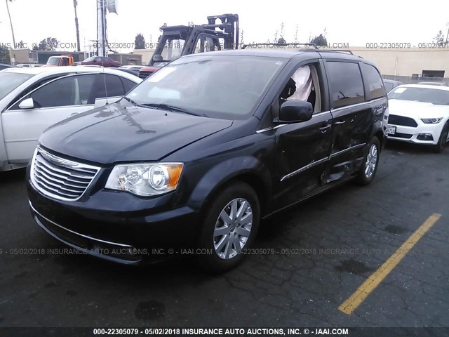 2C4RC1BG8ER242823 - 2014 CHRYSLER TOWN & COUNTRY TOURING BLUE photo 2