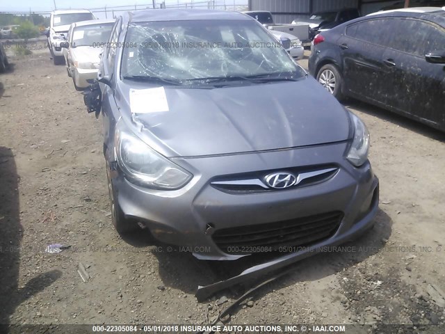 KMHCT4AE4DU523814 - 2013 HYUNDAI ACCENT GLS/GS SILVER photo 6