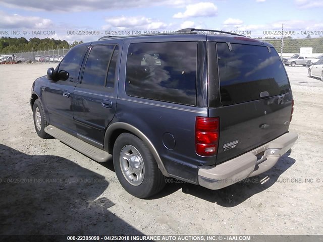 1FMRU17L42LA52309 - 2002 FORD EXPEDITION EDDIE BAUER BLUE photo 3