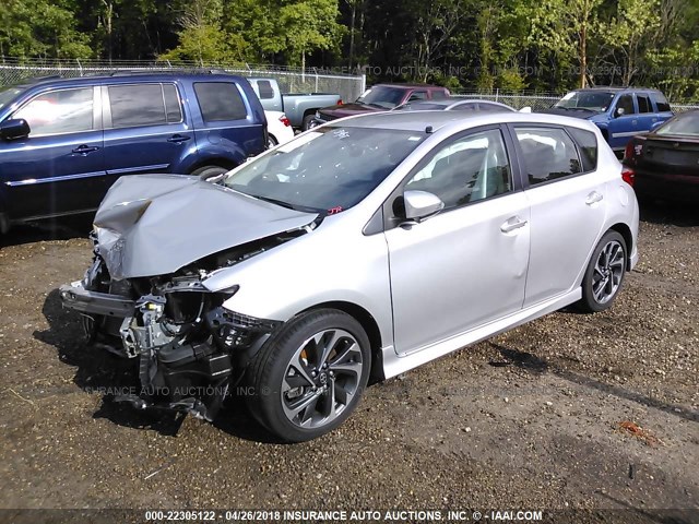 JTNKARJEXGJ511218 - 2016 TOYOTA SCION IM SILVER photo 2