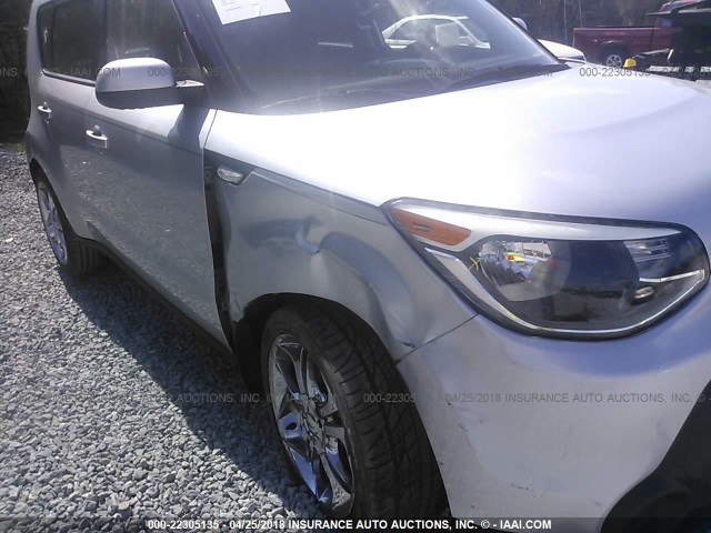 KNDJN2A29E7735978 - 2014 KIA SOUL GRAY photo 6