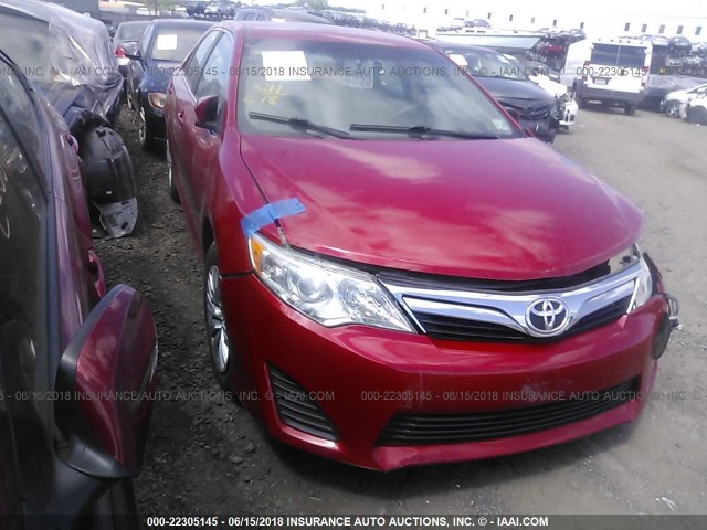 4T4BF1FK0DR286700 - 2013 TOYOTA CAMRY L/SE/LE/XLE RED photo 1