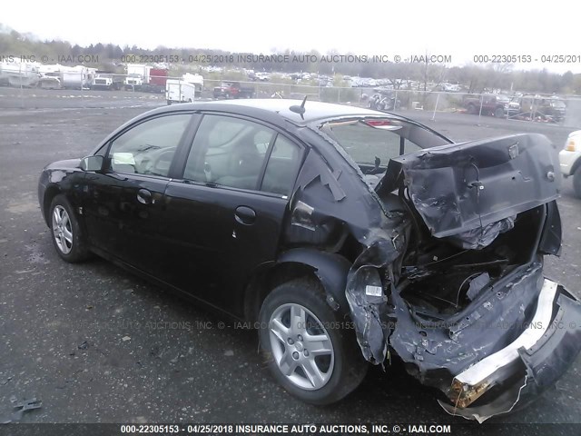 1G8AJ58F57Z206342 - 2007 SATURN ION LEVEL 2 BLACK photo 3