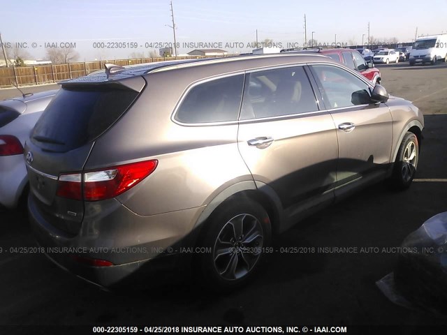 KM8SMDHF9FU097838 - 2015 HYUNDAI SANTA FE GLS BROWN photo 4