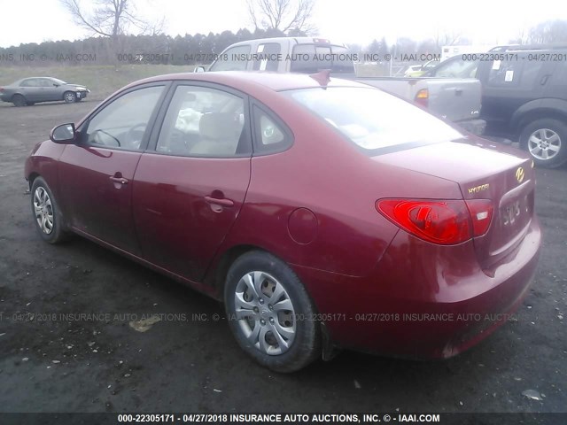 KMHDU46D49U755676 - 2009 HYUNDAI ELANTRA GLS/SE RED photo 3