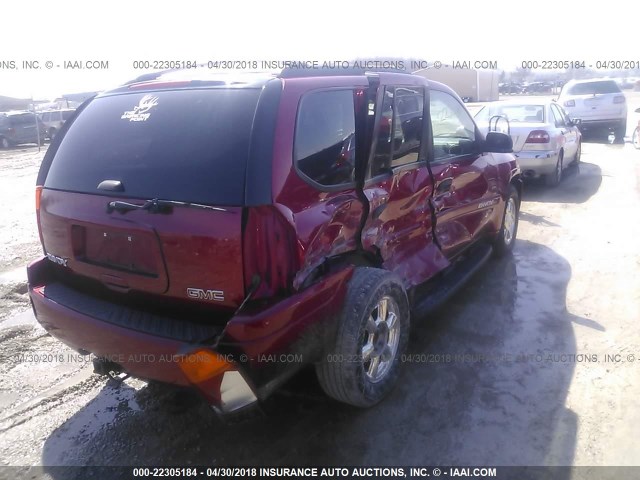 1GKDT13SX42188696 - 2004 GMC ENVOY MAROON photo 4