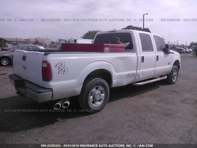 1FT7W2BT3BED06664 - 2011 FORD F250 SUPER DUTY WHITE photo 4