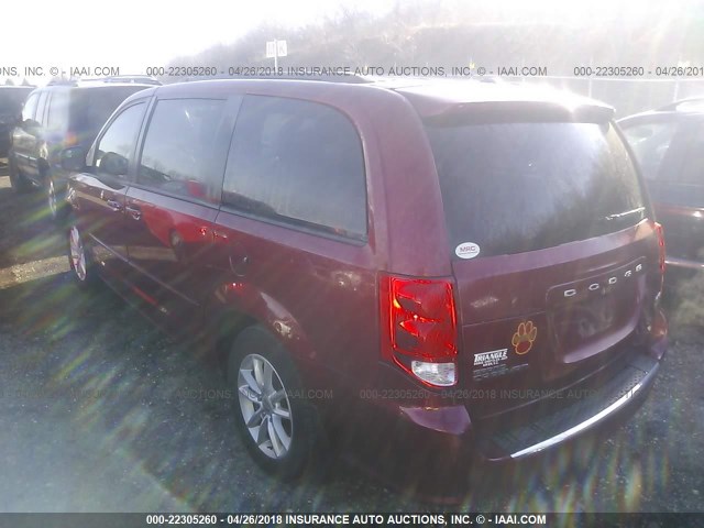 2C4RDGCG0FR658512 - 2015 DODGE GRAND CARAVAN SXT RED photo 3