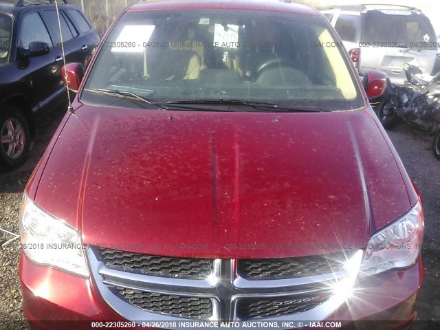 2C4RDGCG0FR658512 - 2015 DODGE GRAND CARAVAN SXT RED photo 6